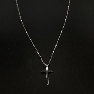 Silver Necklace with Cross Pendant